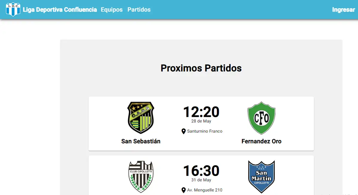 Liga deportiva confluencia Imagen